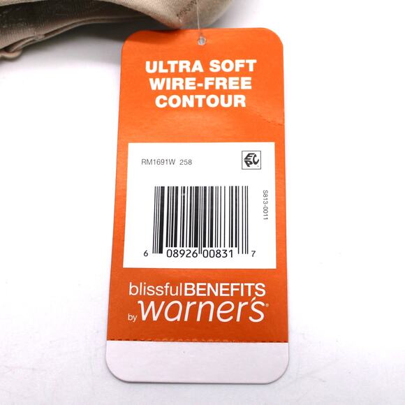 Warners Womens 38D Blissful Benefits Soft Wireless Bra Lightly Lined RM1691W - Picture 7 of 8